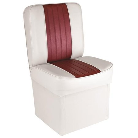WISE Wise 8WD1414P-925 10 in. Base Jump Seat; White & Red 8WD1414P-925